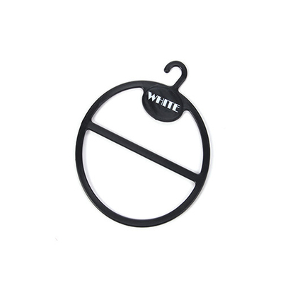 17 * 13cm Dayanıklı Siyah Oval Plastik Eşarp Askıları Özel Logo