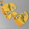 Çevre Dostu Karton Askılar Özelleştirilmiş Sevimli Sarı Çocuklar Ayakkabı Askısı