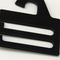 Siyah PS Kanca Ekran Plastik Kravat Askıları 6.1X7.4CM Özel Logo Kabul